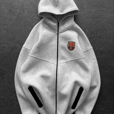 BC Kapüşonlu Şardonlu Hırka-Gri