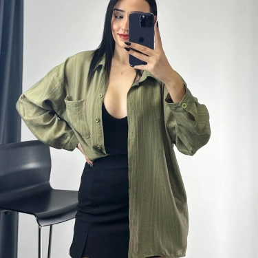 Cepli Oversize Gömlek
