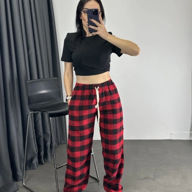 Ekose Desen Unisex Eşofman