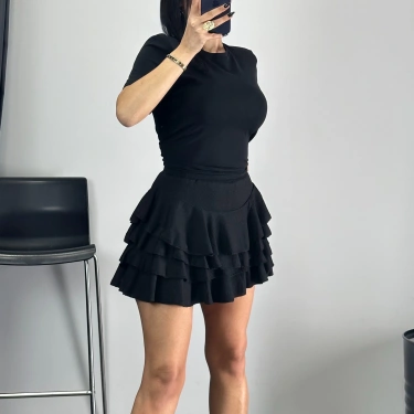 Fırfırlı Şortlu Etek