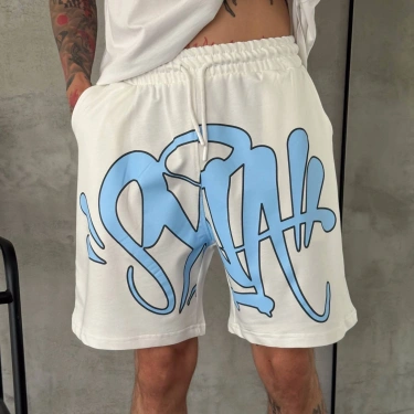 Grafity Unisex Şort - Beyaz