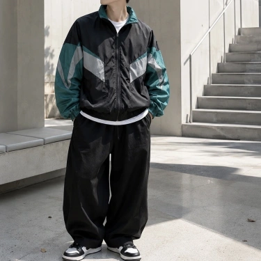 Green Parçalı Unisex Paraşüt Ceket - ÖNSATIŞ