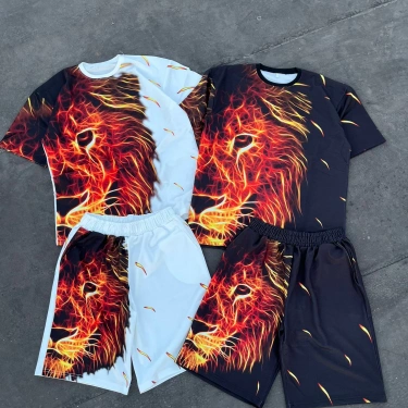 Aslan Unisex Şortlu Takım