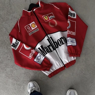 Mrlbr Kırmızı Unisex Paraşüt Ceket