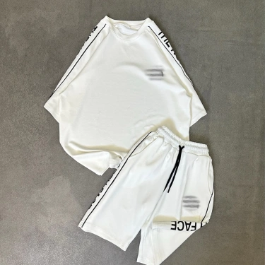 NF Unisex Şortlu Takım -Beyaz