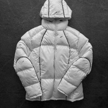 NK Biyeli Dolumlu Unisex Mont-Beyaz