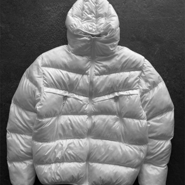 NK Logolu Dolumlu Unisex Mont-Beyaz