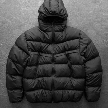 NK Logolu Dolumlu Unisex Mont-Siyah