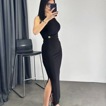 Otto Metal Detaylı Elbise