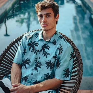 Palmiye Desenli Gömlek