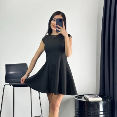 Parçalı Kloş Elbise