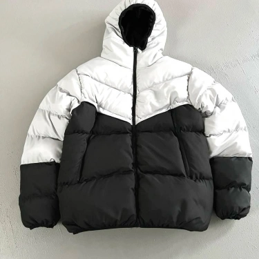 Parçalı NK Dolumlu Unisex Mont-Siyah