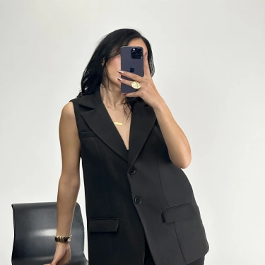 Premium Tek Düğme Yelek