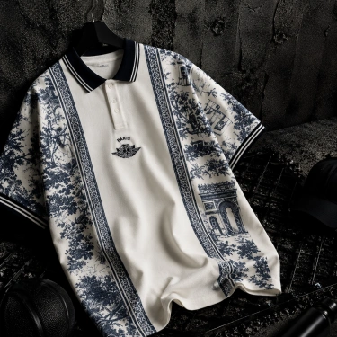 PRS Polo Yaka Premium Unisex Tişört-Beyaz