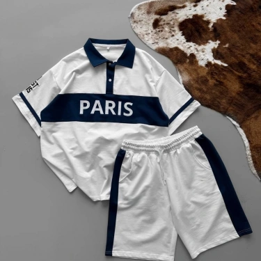 PRS Unisex Şortlu Takım -Beyaz