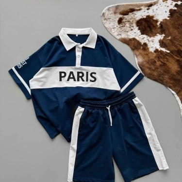 PRS Unisex Şortlu Takım-Lacivert