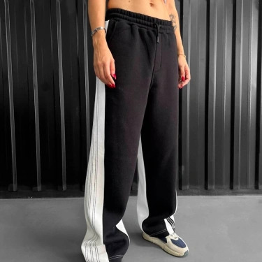 Şeritli Çift Renk Unisex Eşofman