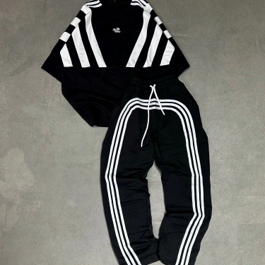 Şeritli Oversize Unisex Eşofman Takımı