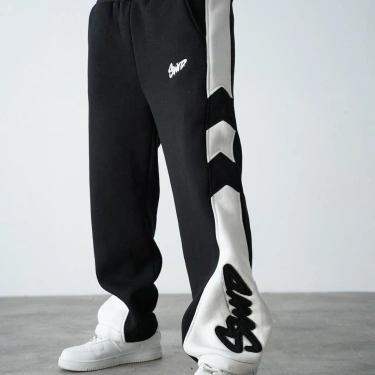 SW Parçalı Unisex Şardonlu Eşofman-Siyah