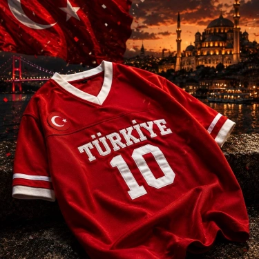 TR 10 Unisex Oversize Tshirt-Kırmızı