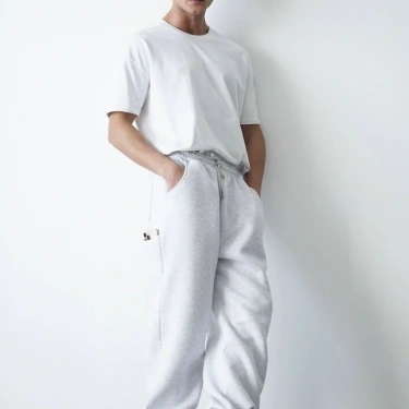 Yan Cep Detay Unisex Eşofman-Gri