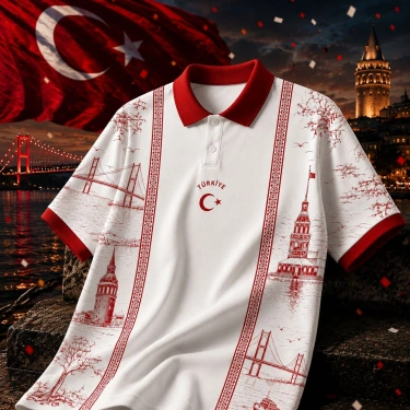 Yeni Sezon Premium Türkiye Tişört-Beyaz
