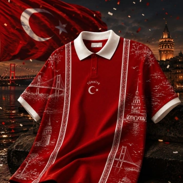 Yeni Sezon Premium Türkiye Tişört-Kırmızı