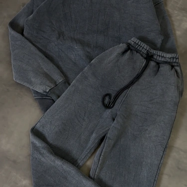 Yıkamalı basic eşofman takımı