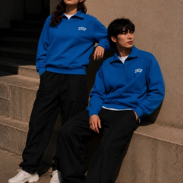 ZHIP Yarım Fermuar Sweatshirt