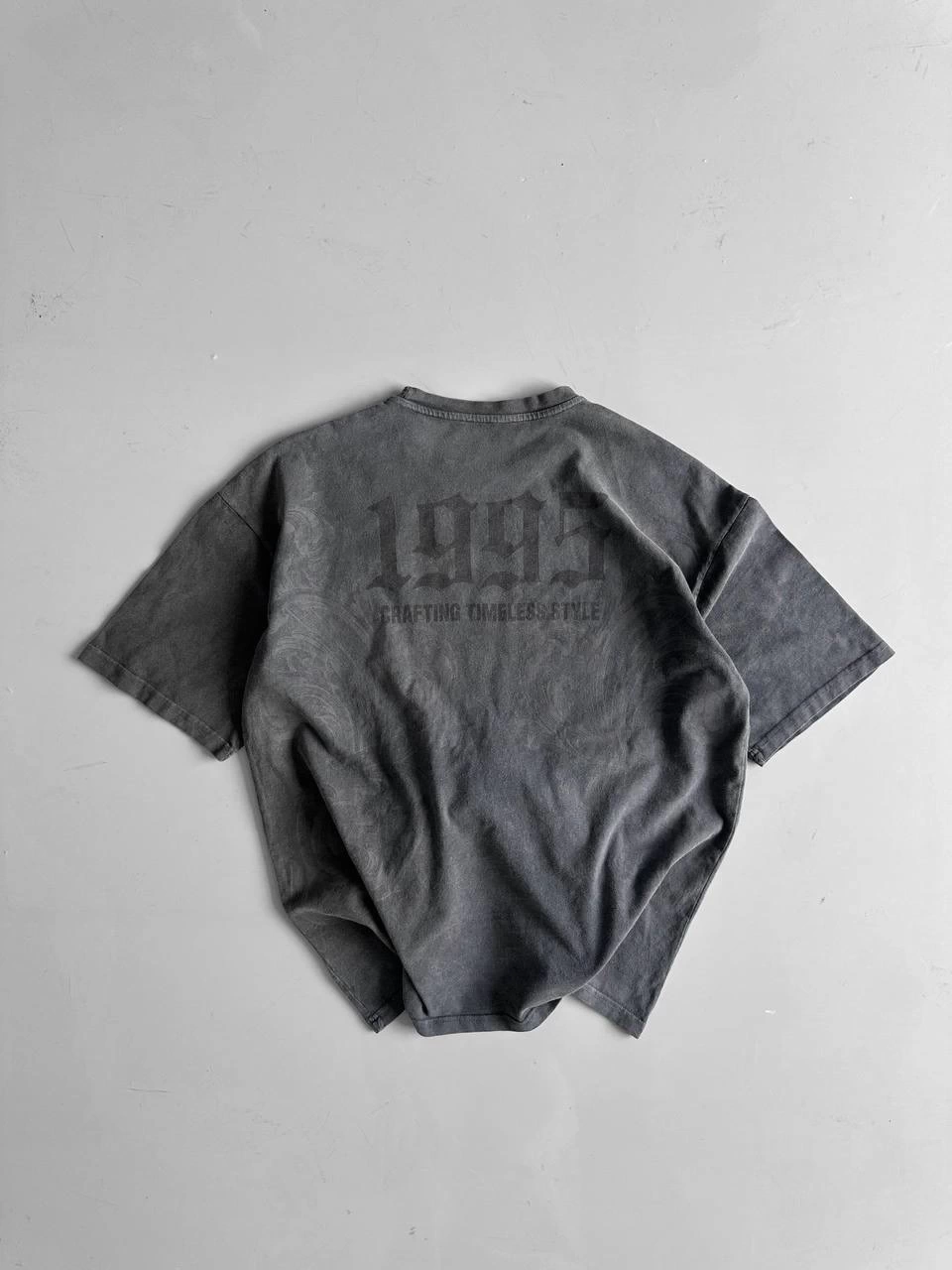 1995 Sırt Baskılı Unisex Tshirt - Antrasit