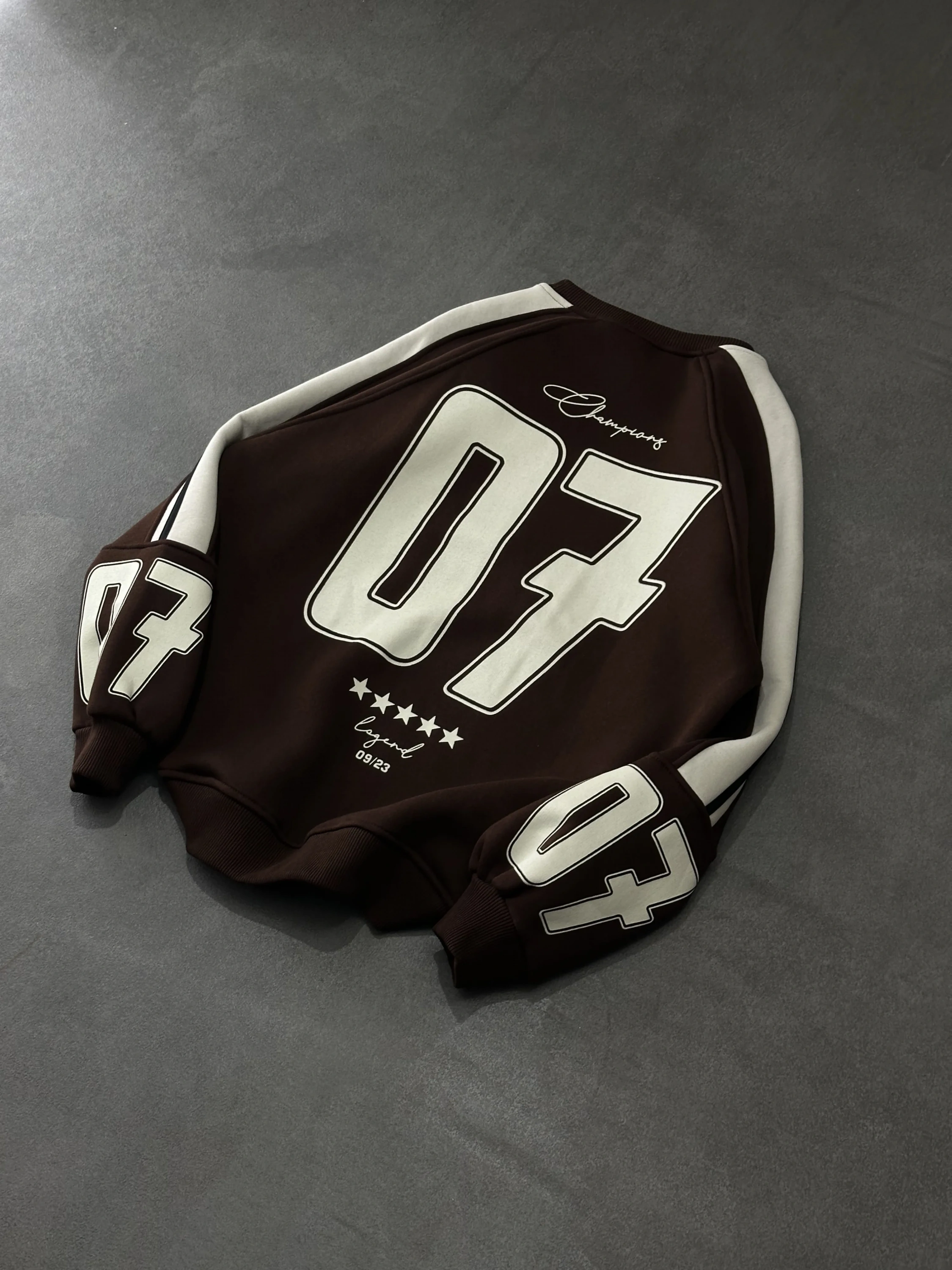 07 Şardonlu Unisex Sweatshirt-Kahverengi