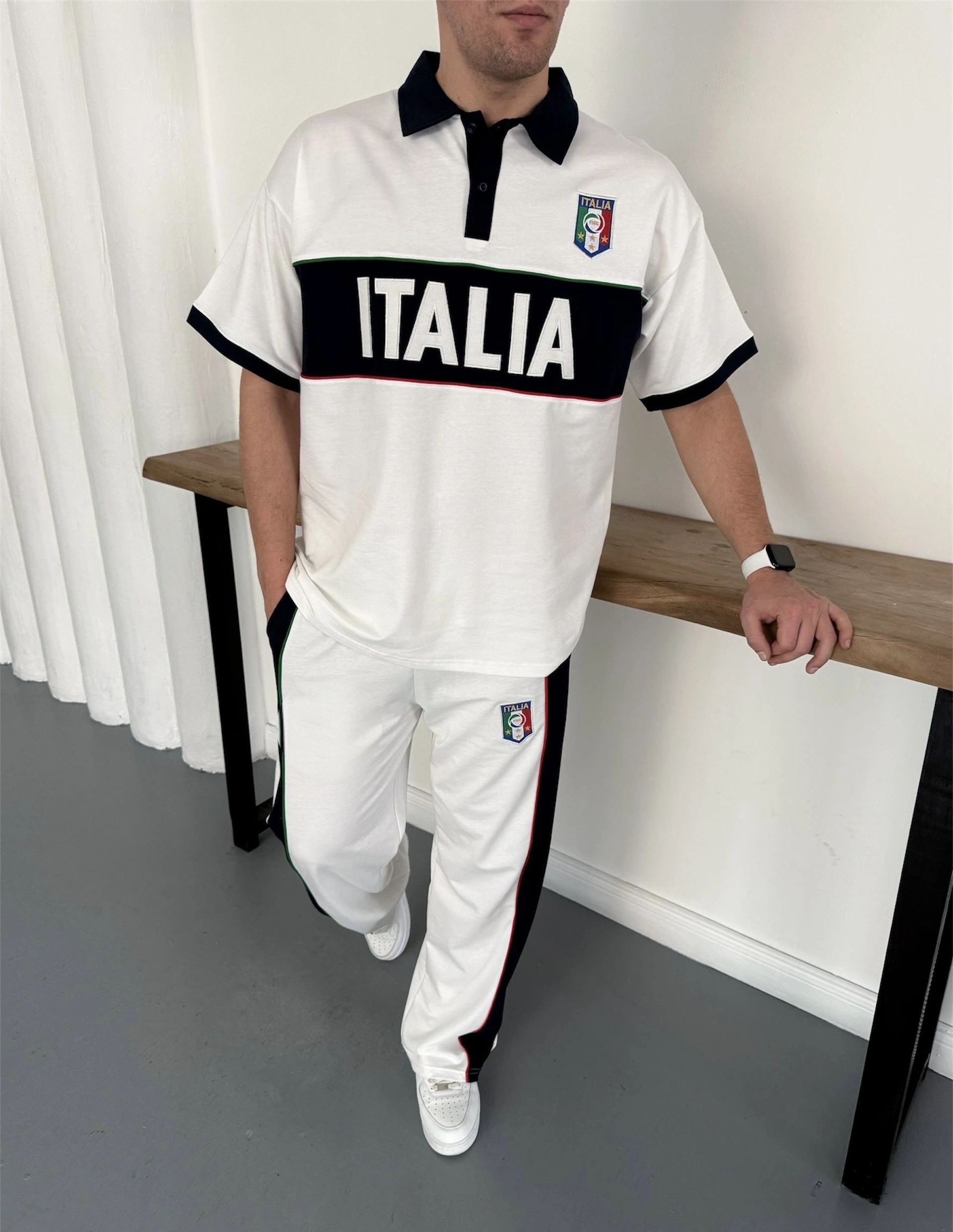 ITL Oversize Unisex Eşofman Takımı - Beyaz