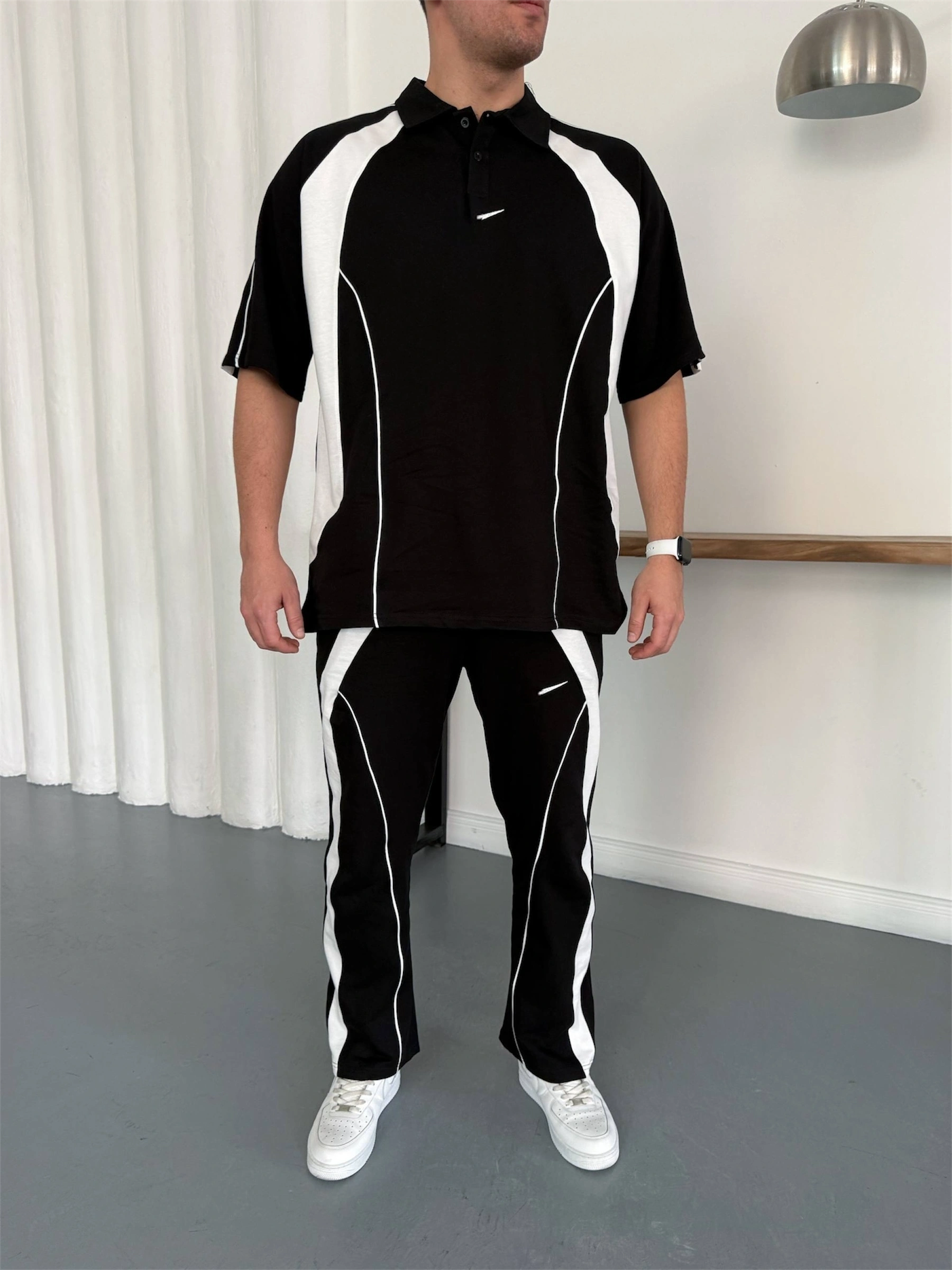 Parçalı NK Unisex Eşofman Takımı -Siyah