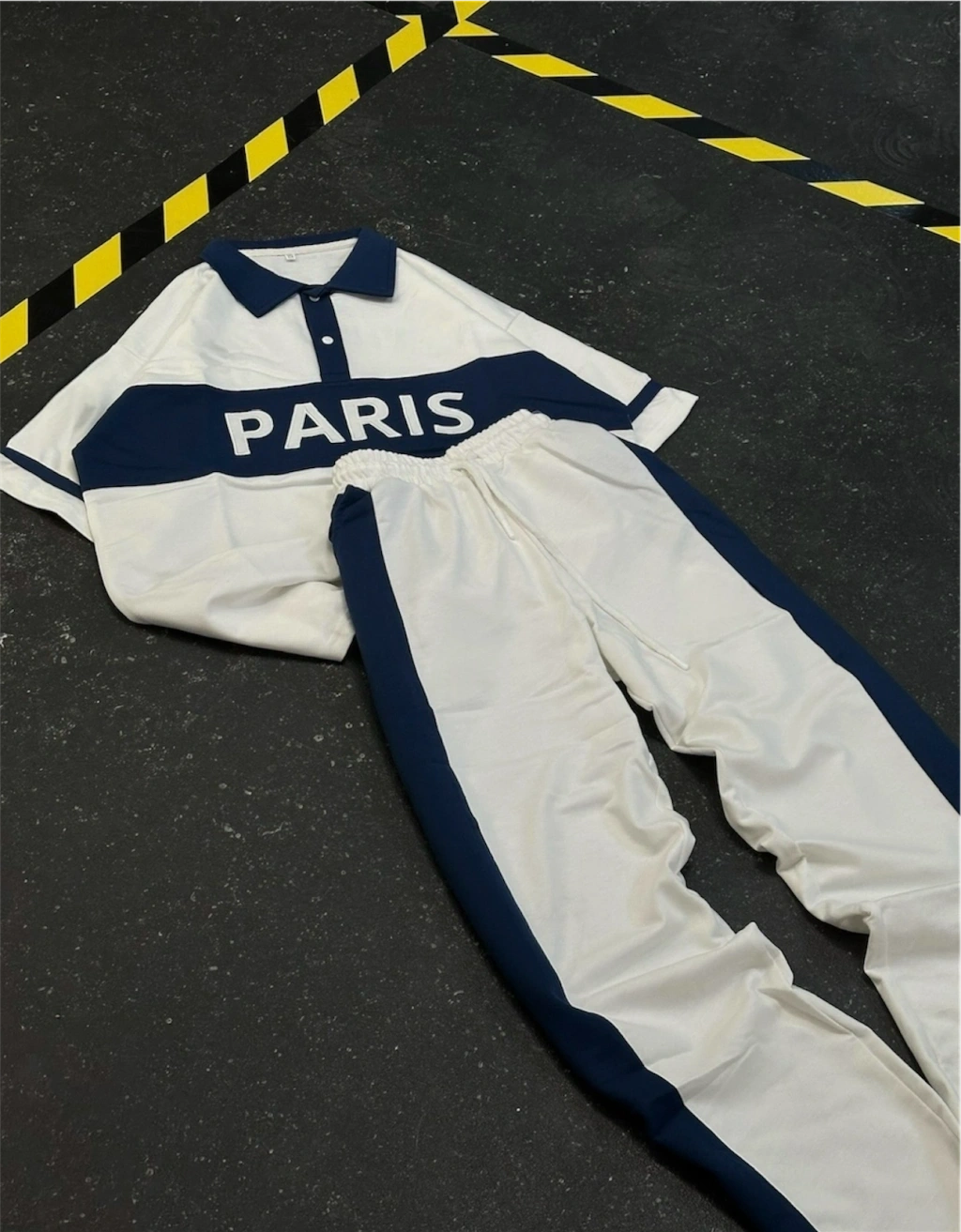 PRS Unisex Oversize Eşofman Takımı - Beyaz