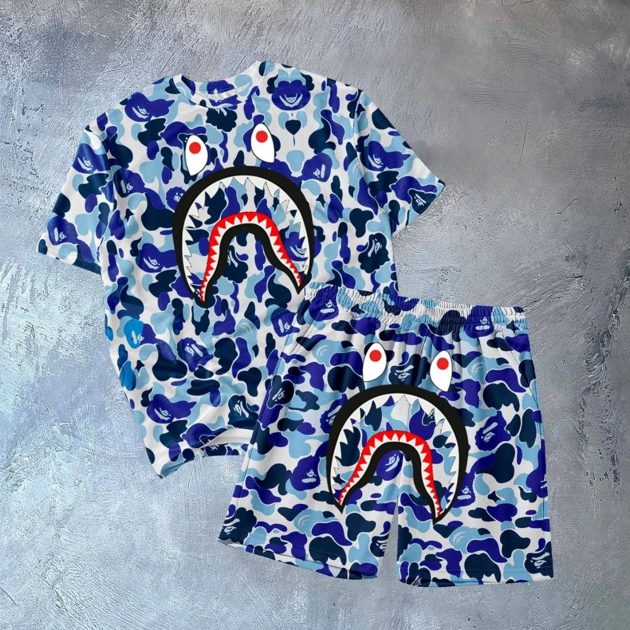 Bape Şortlu Unisex Takım