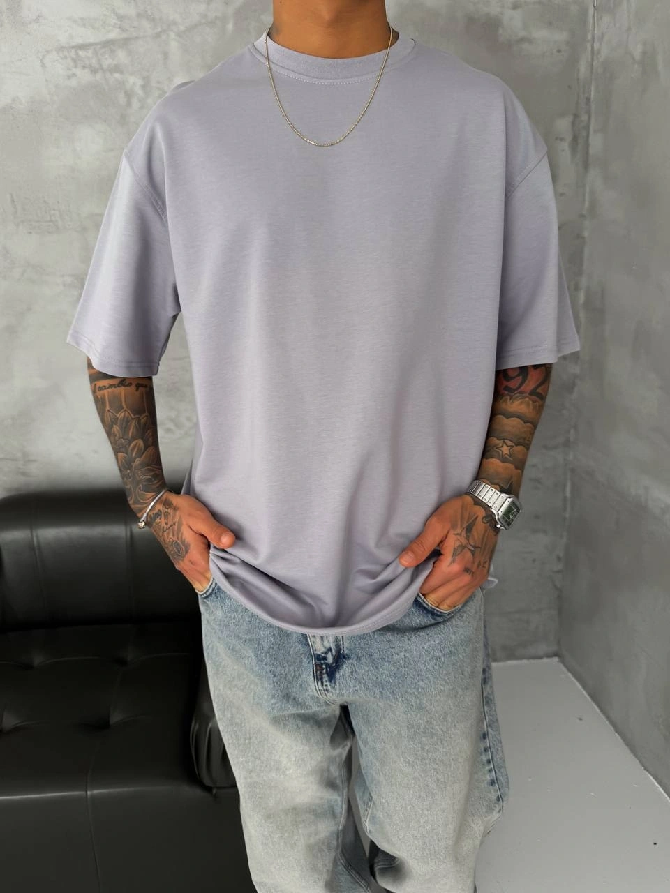 Basic New Season Unisex Tshirt-Gri