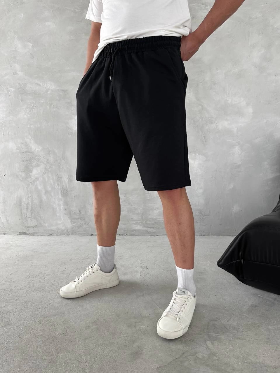 Basic Unisex Şort-Siyah