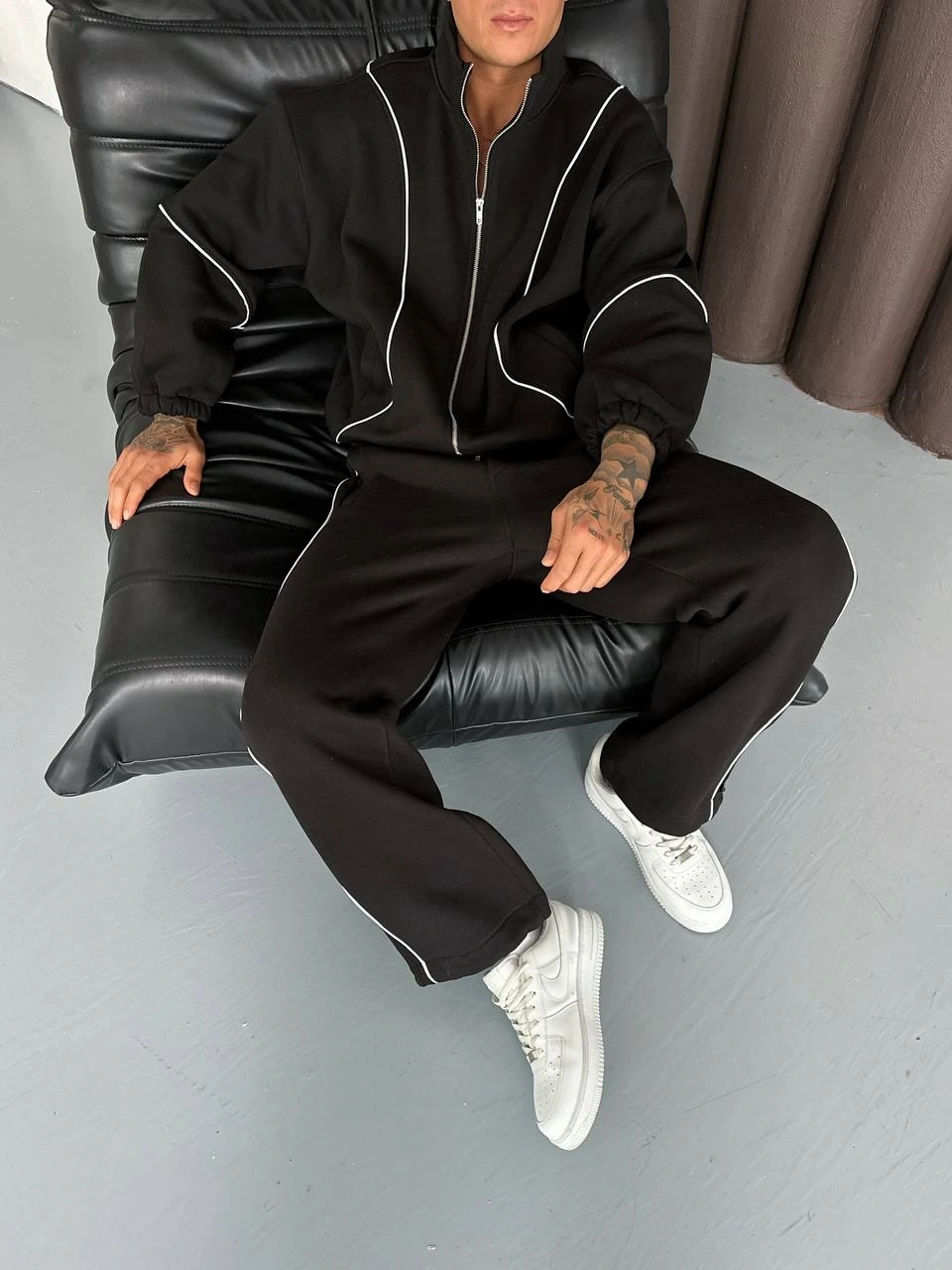 Biyeli Oversize Unisex Eşofman Takımı