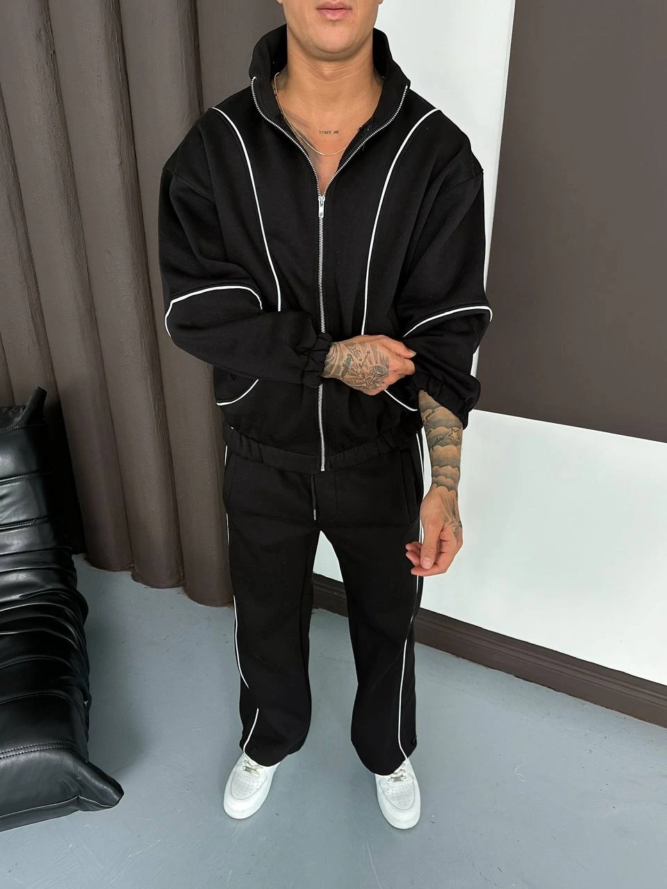 Biyeli Oversize Unisex Eşofman Takımı