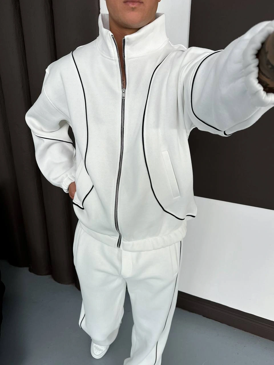 Biyeli Oversize Unisex Eşofman Takımı