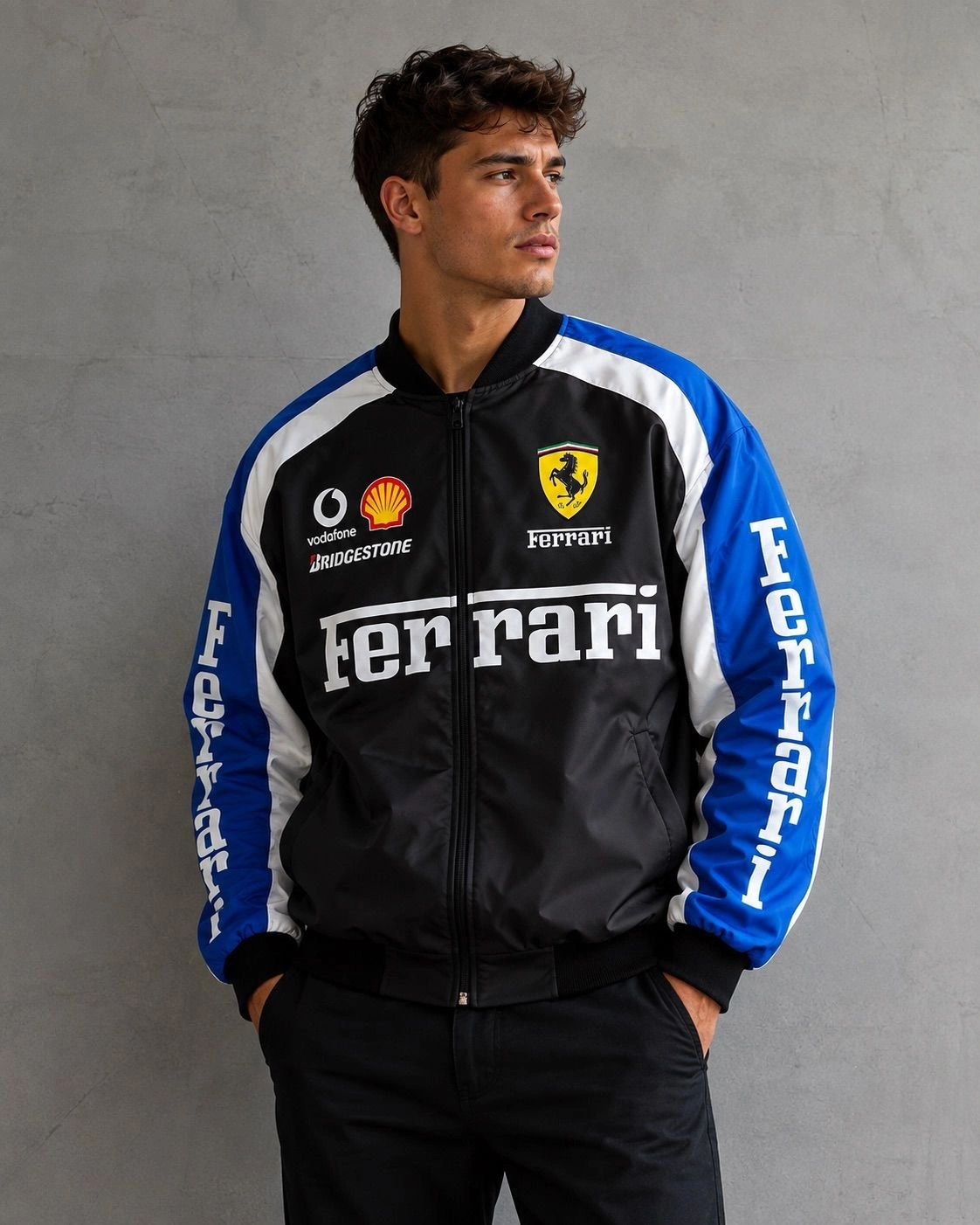 Blue FRR Unisex Bomber Ceket