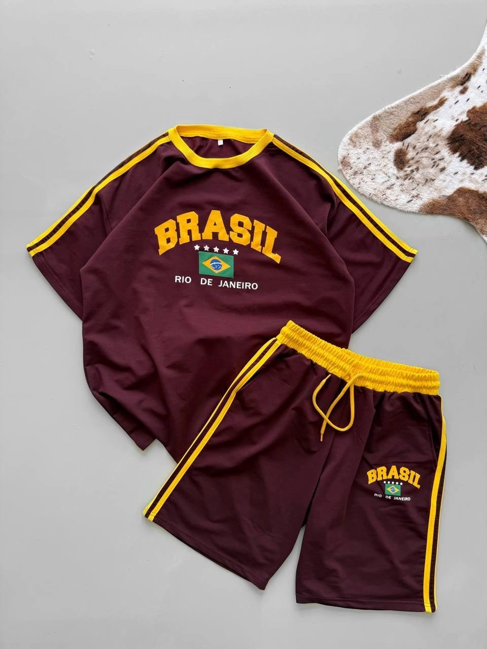 BRSL Unisex Şortlu Takım-Bordo