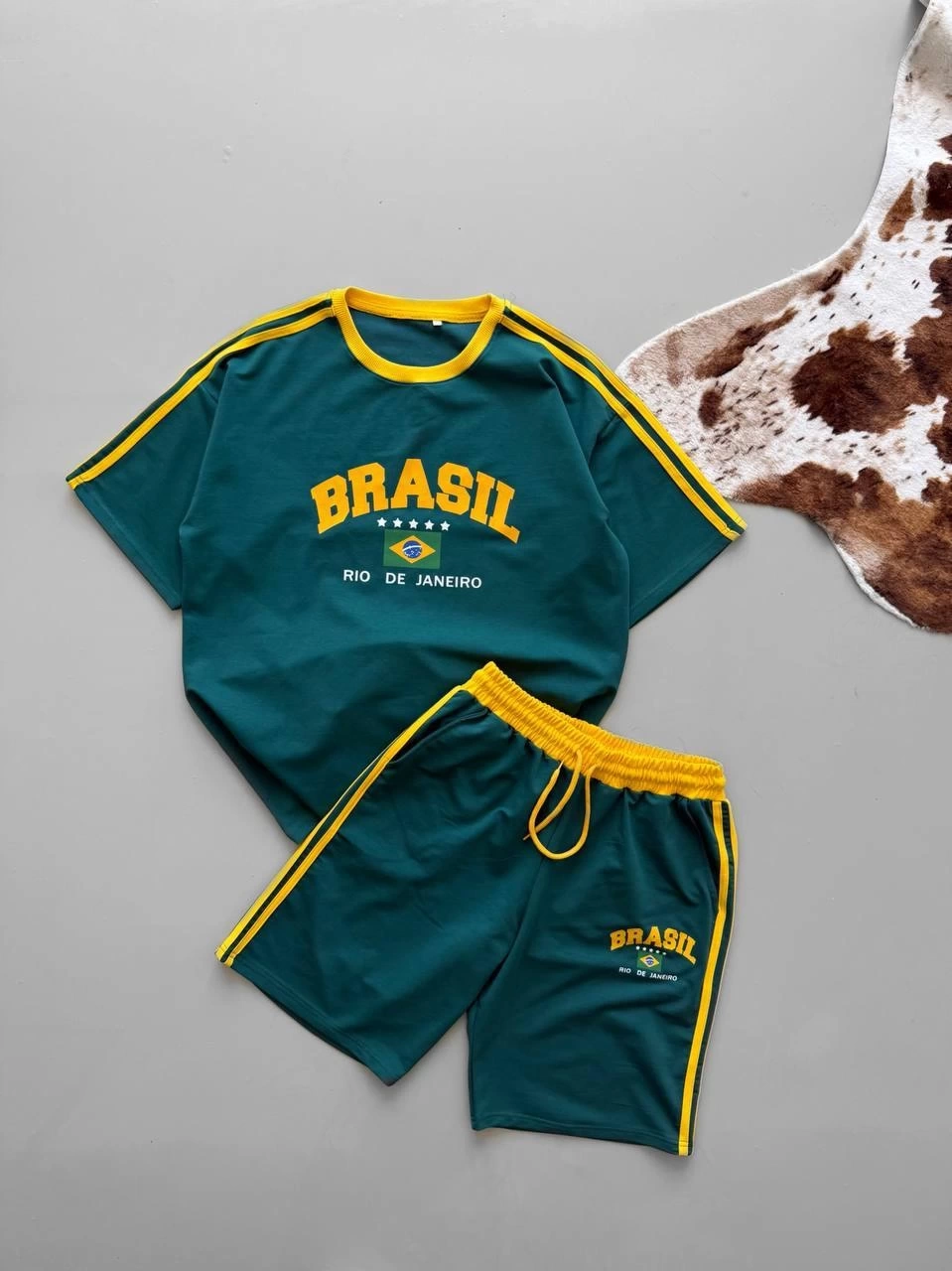 BRSL Unisex Şortlu Takım-Yeşil