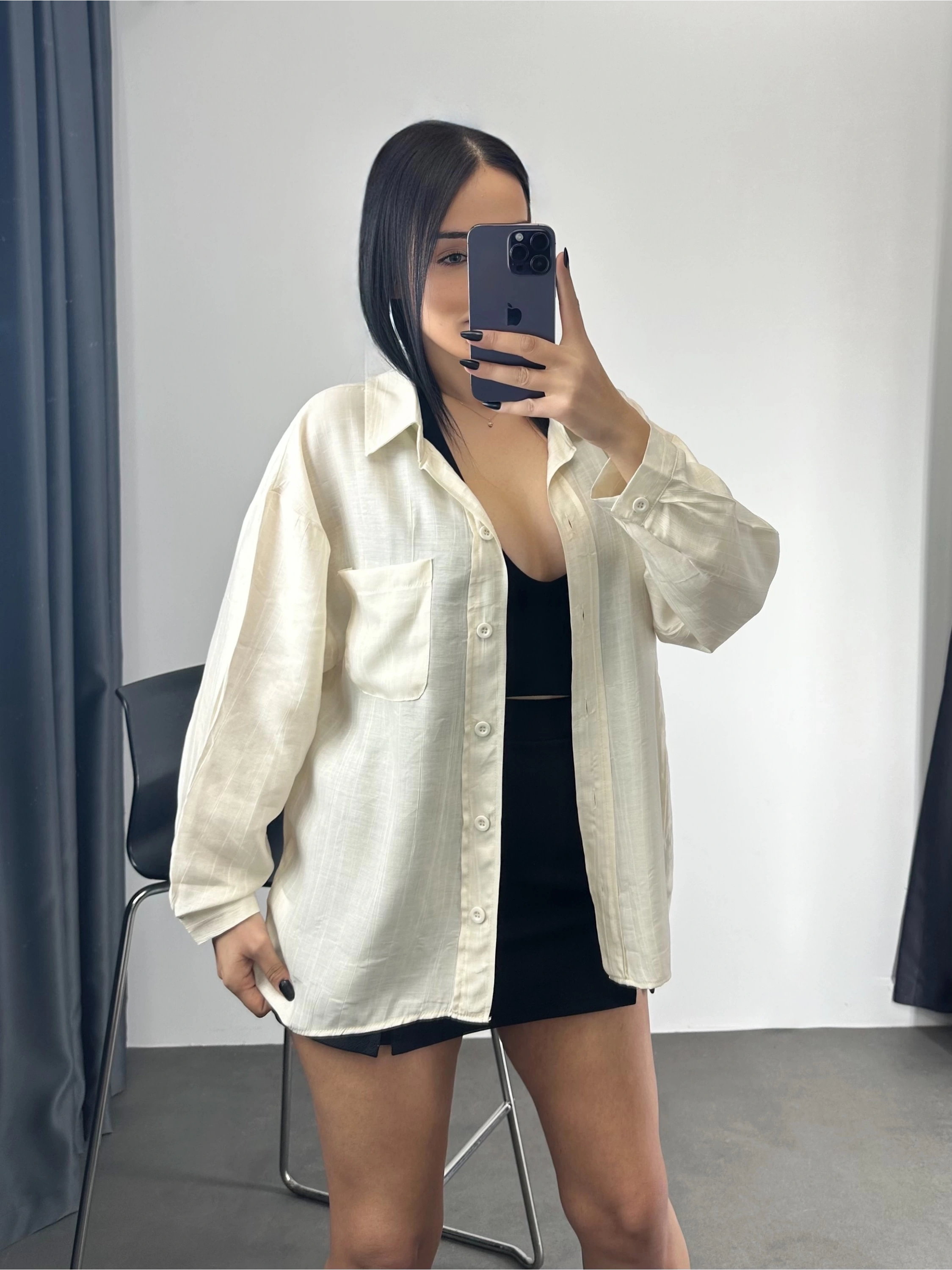 Cepli Oversize Gömlek