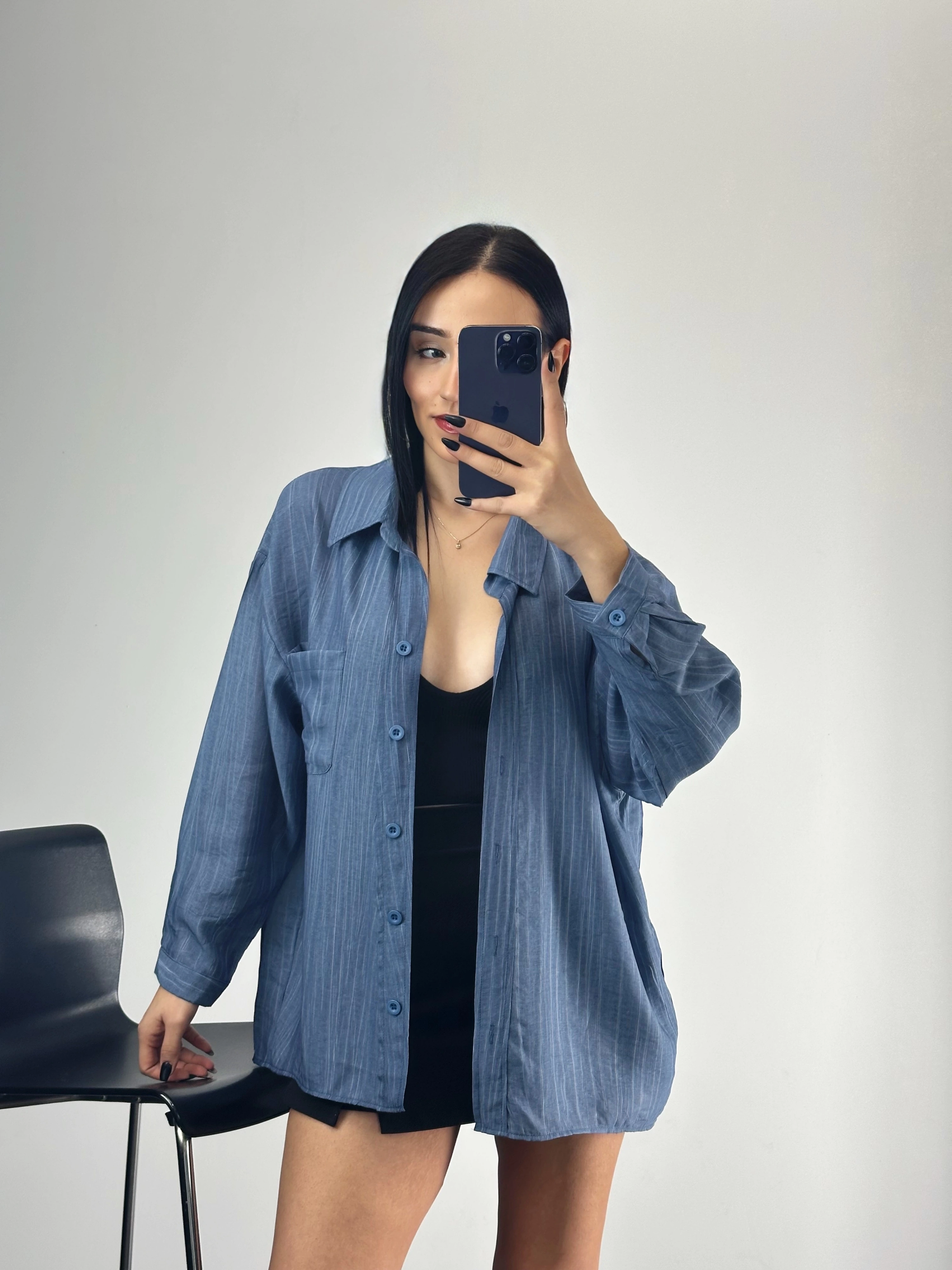 Cepli Oversize Gömlek