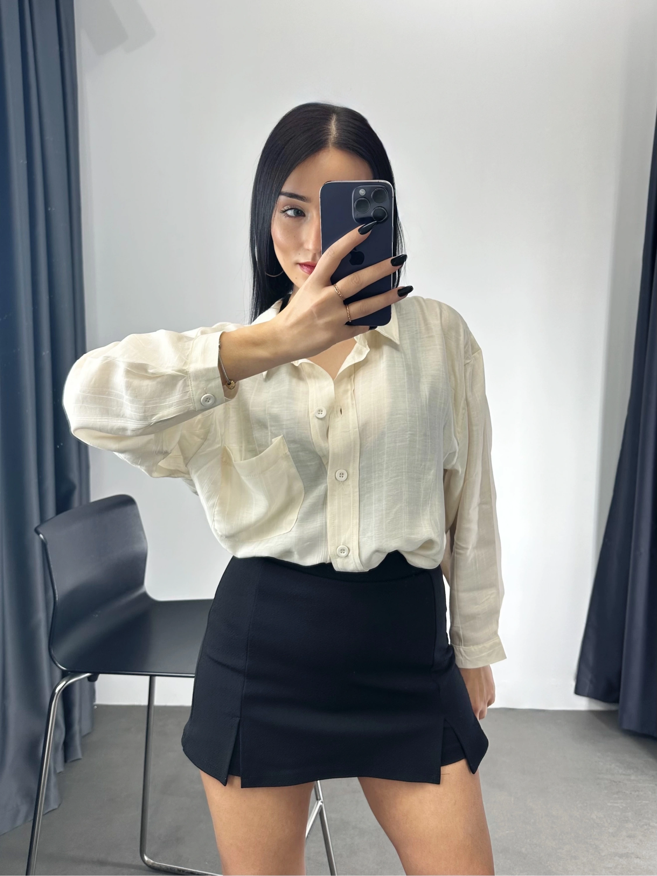 Cepli Oversize Gömlek