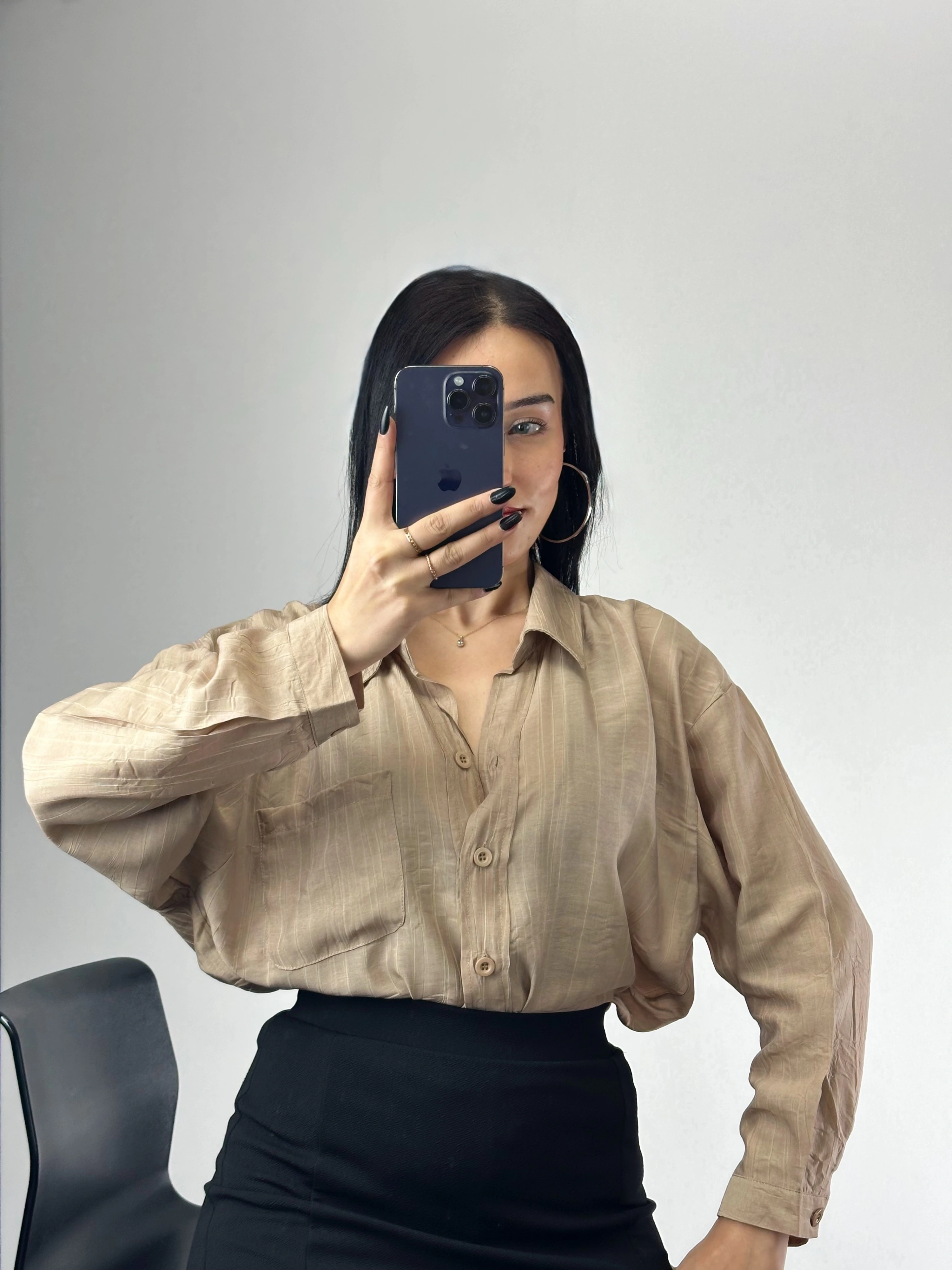 Cepli Oversize Gömlek