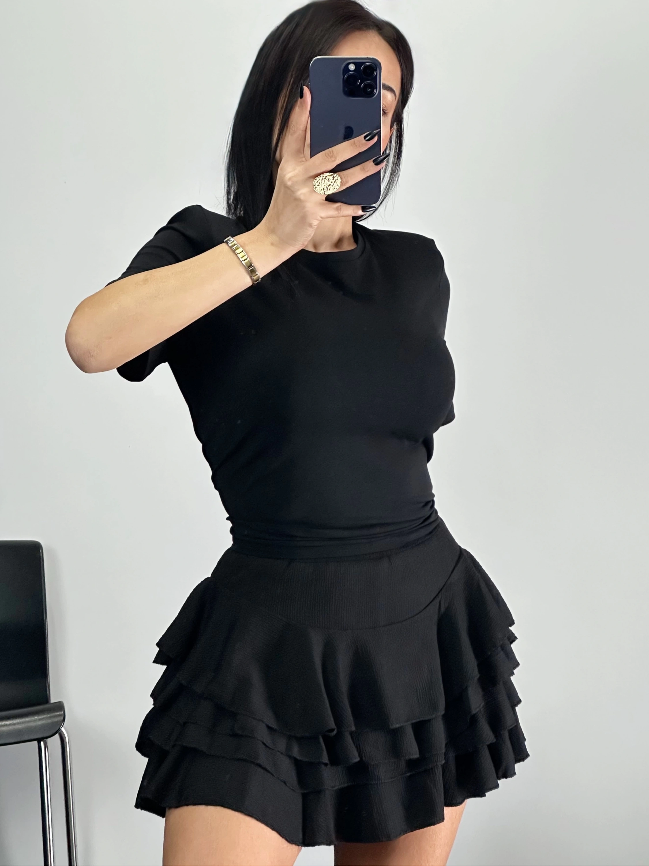 Fırfırlı Şortlu Etek