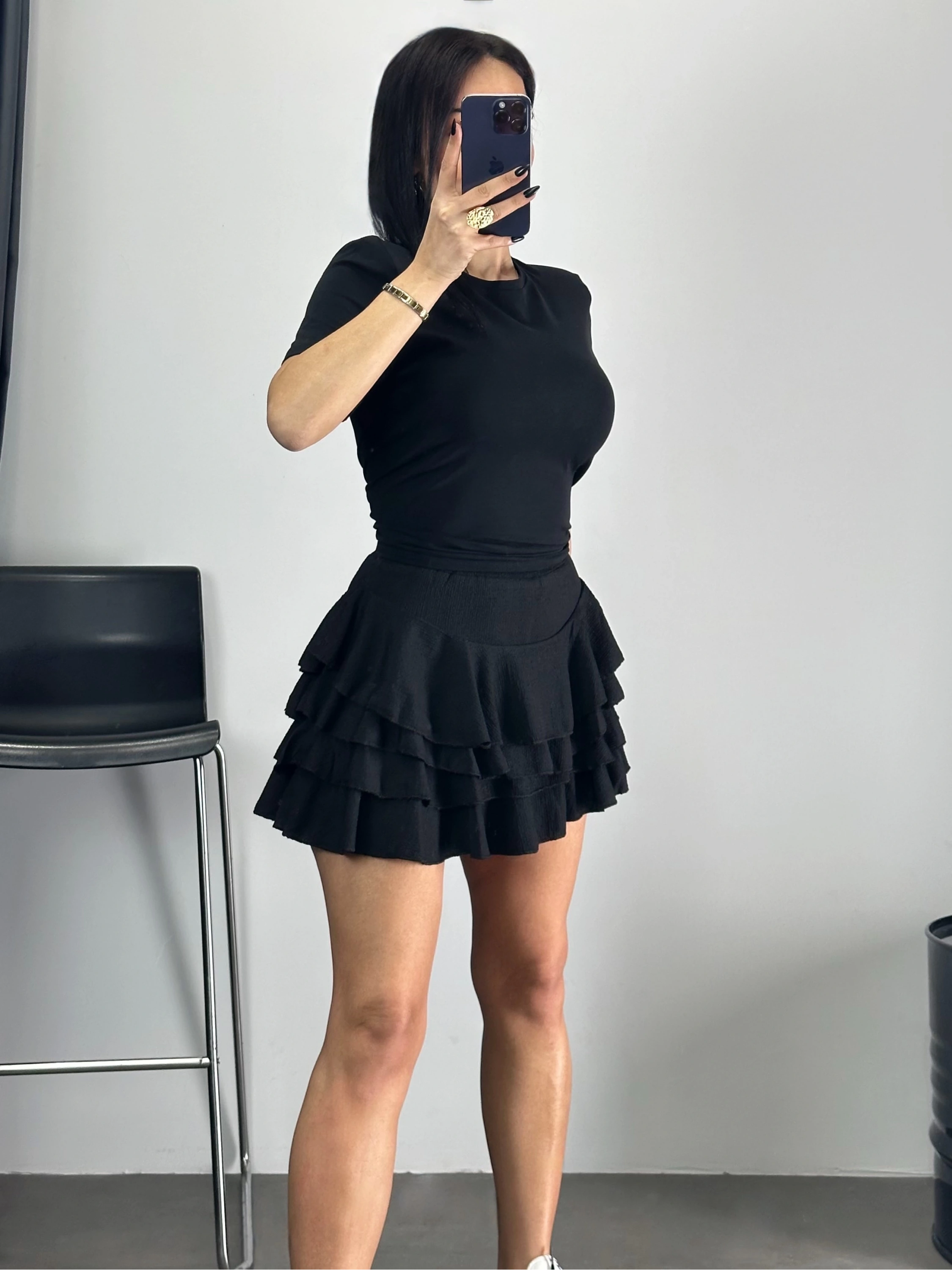 Fırfırlı Şortlu Etek