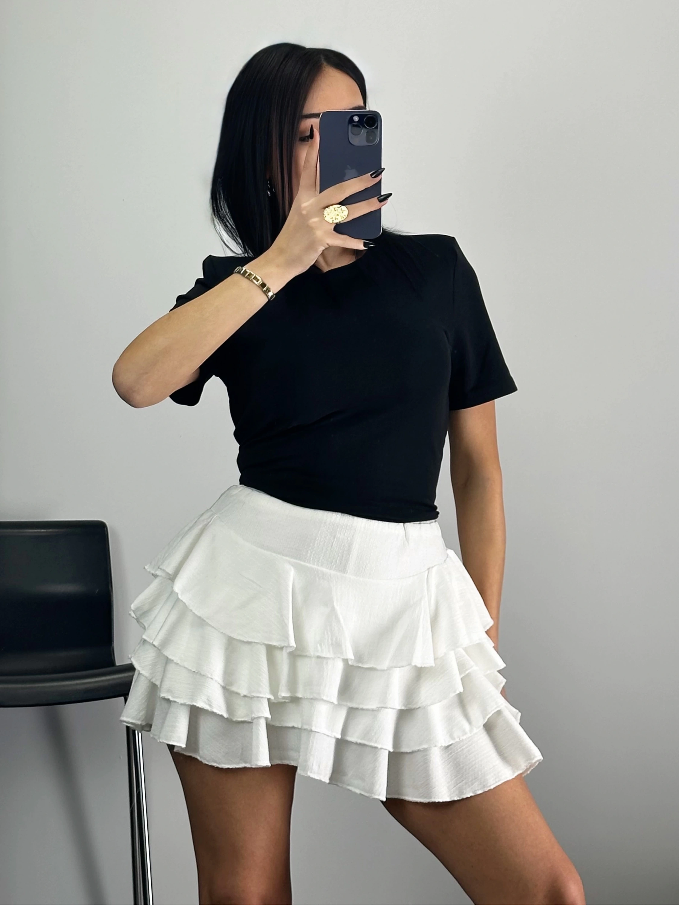 Fırfırlı Şortlu Etek